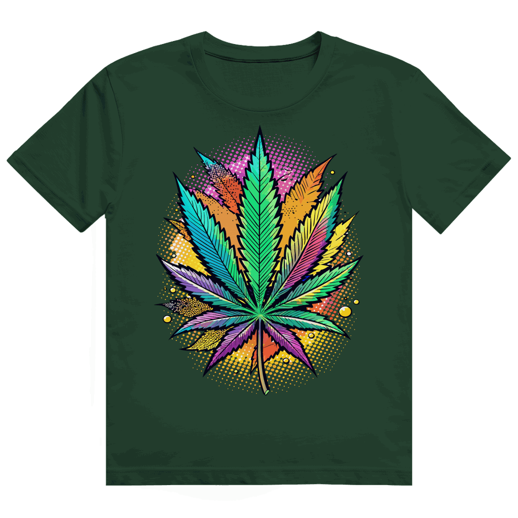 Heavy Cotton T-Shirt - Art Print Weed Leaf | Division420®