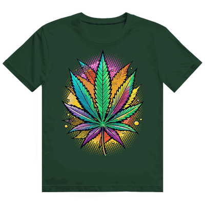 Heavy Cotton T-Shirt - Art Print Weed Leaf | Division420®