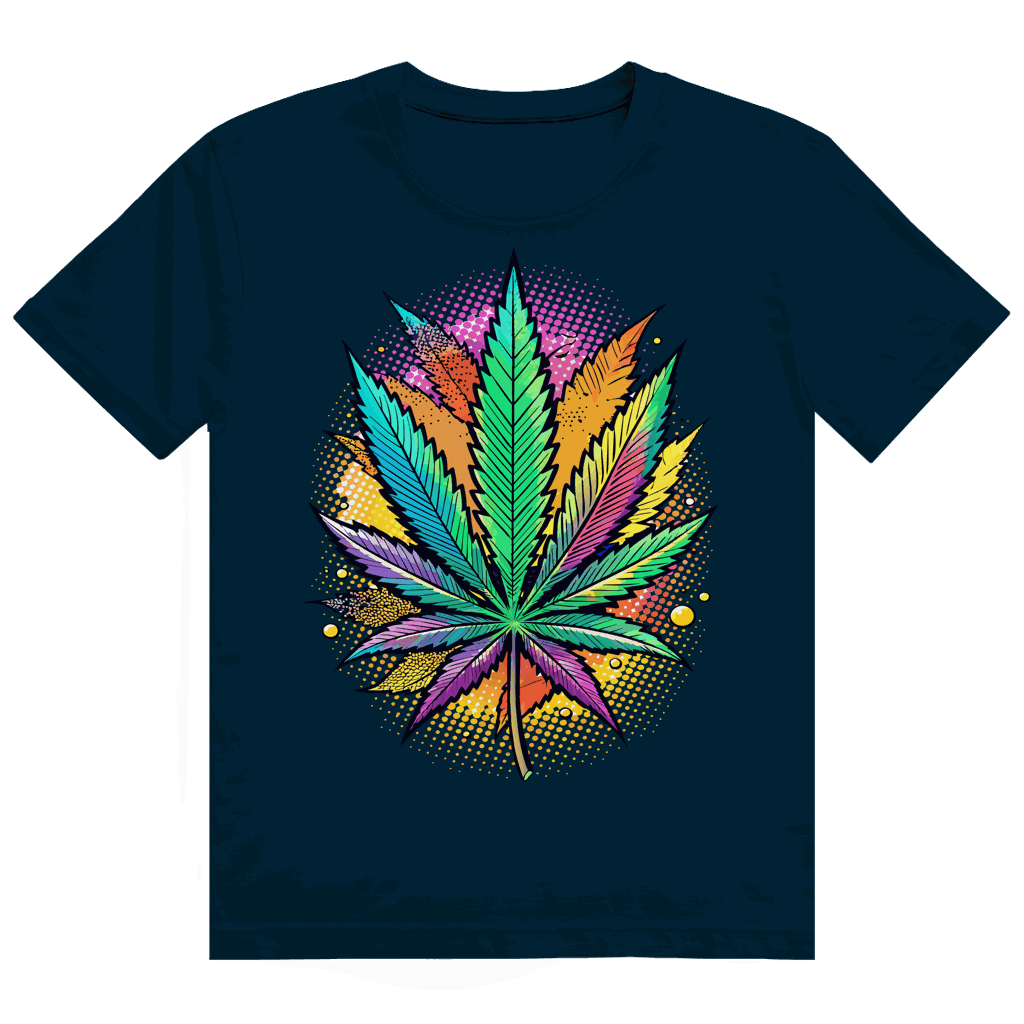 Heavy Cotton T-Shirt - Art Print Weed Leaf | Division420®