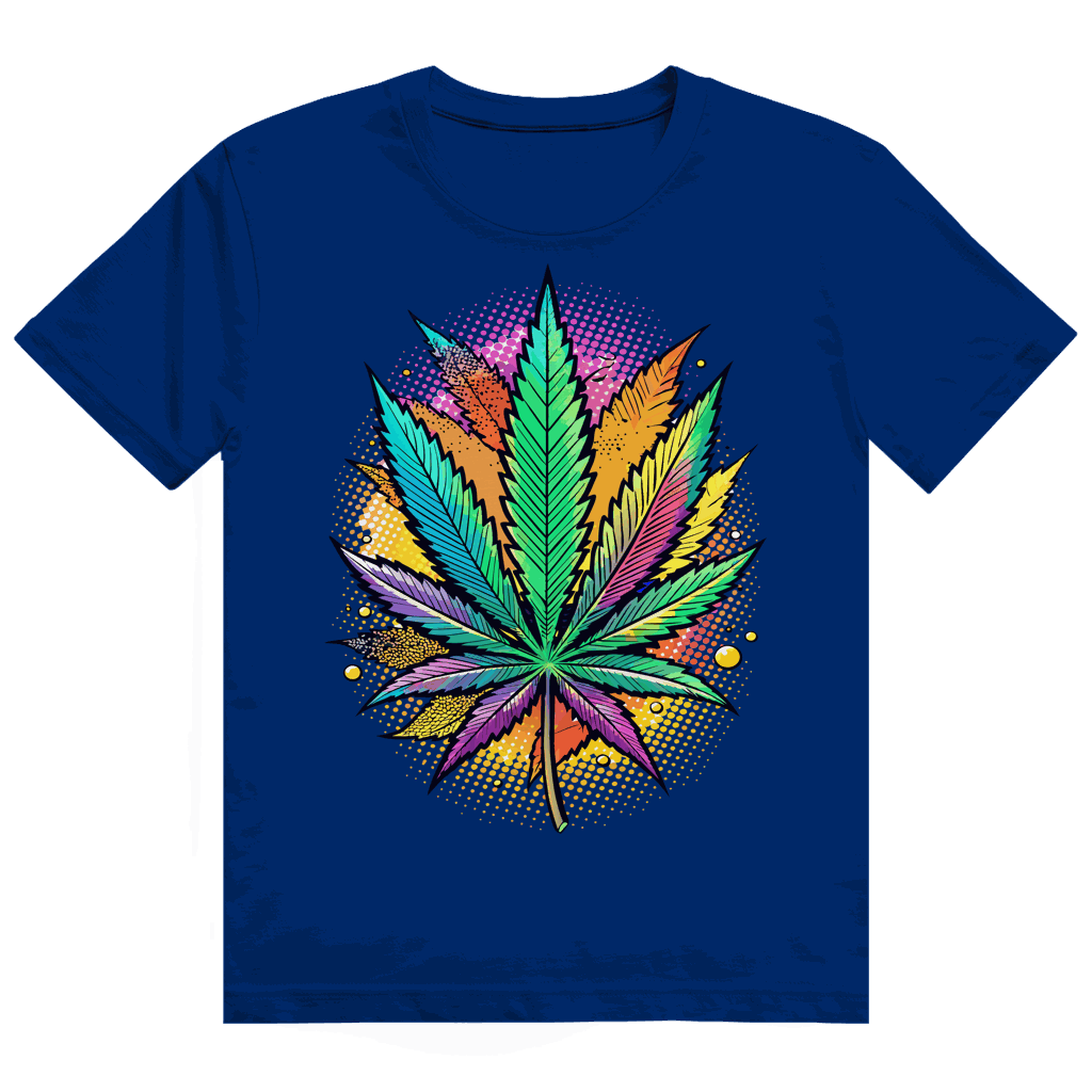 Heavy Cotton T-Shirt - Art Print Weed Leaf | Division420®