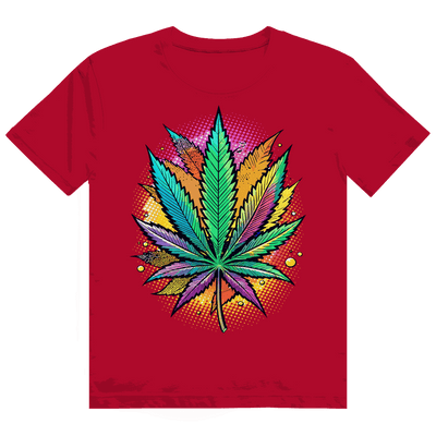 Heavy Cotton T-Shirt - Art Print Weed Leaf | Division420®