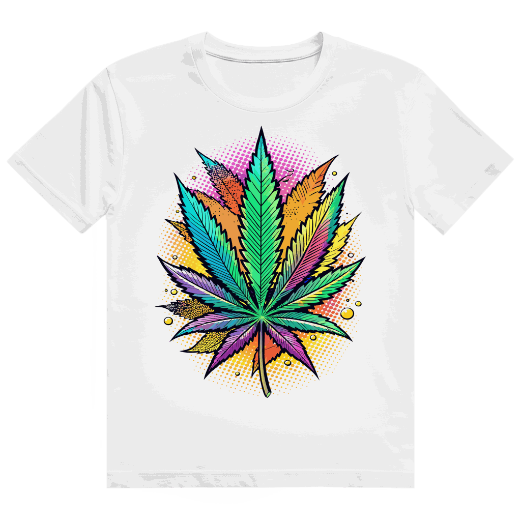 Heavy Cotton T-Shirt - Art Print Weed Leaf | Division420®