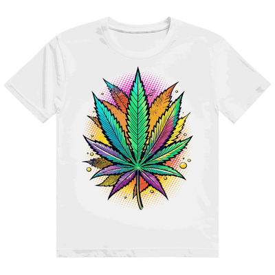 Heavy Cotton T-Shirt - Art Print Weed Leaf | Division420®