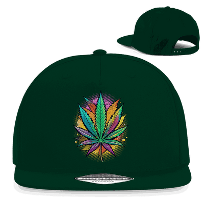 Snapback Rapper Cap - Art Print Weed Leaf | Division420®