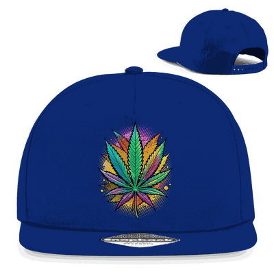 Snapback Rapper Cap - Art Print Weed Leaf | Division420®
