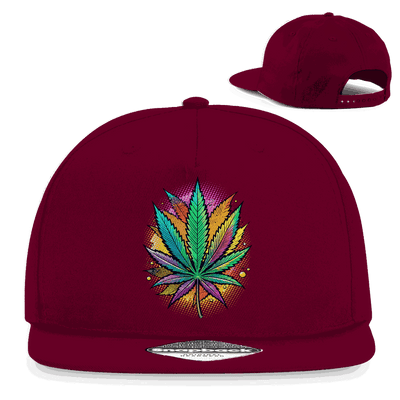 Snapback Rapper Cap - Art Print Weed Leaf | Division420®
