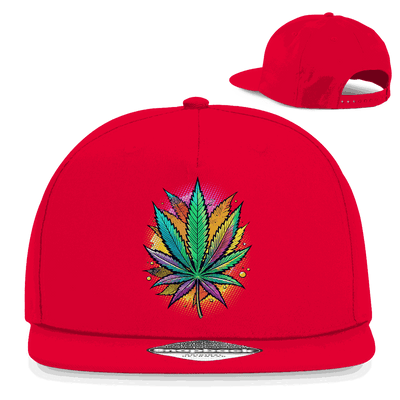 Snapback Rapper Cap - Art Print Weed Leaf | Division420®