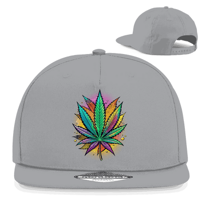 Snapback Rapper Cap - Art Print Weed Leaf | Division420®