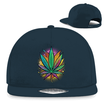 Snapback Rapper Cap - Art Print Weed Leaf | Division420®