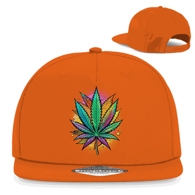 Snapback Rapper Cap - Art Print Weed Leaf | Division420®