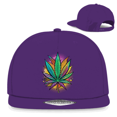 Snapback Rapper Cap - Art Print Weed Leaf | Division420®
