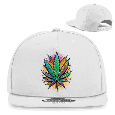 Snapback Rapper Cap - Art Print Weed Leaf | Division420®