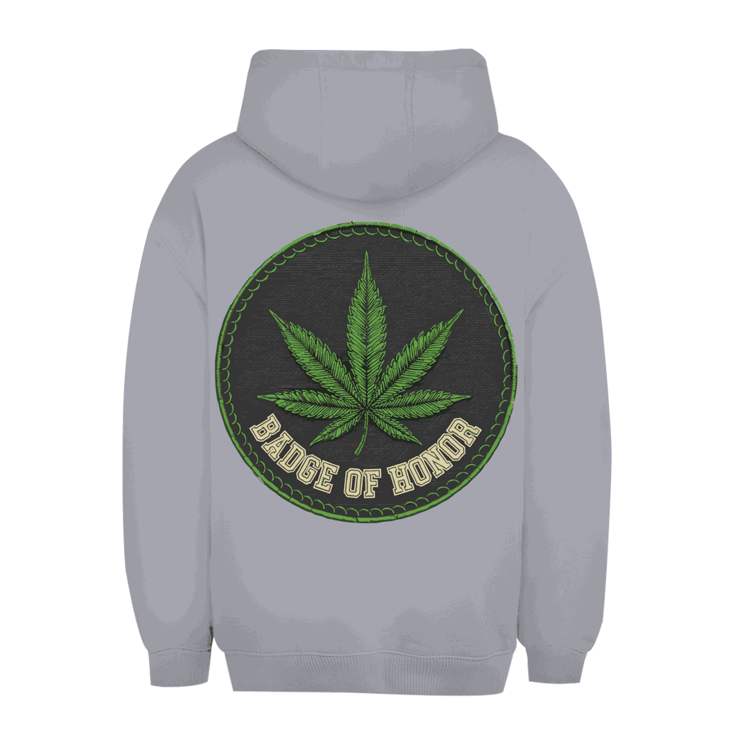 Unisex Oversize Hoodie von Division420 mit Badge of Honor, urbaner Style und nachhaltige Materialien
