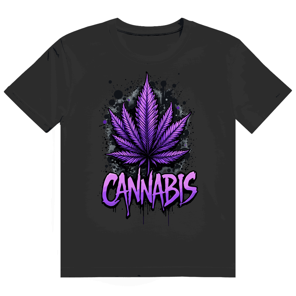 Heavy Cotton T-Shirt - Cannabis Leaf Art Print | Division420®