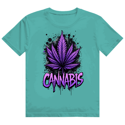 Heavy Cotton T-Shirt - Cannabis Leaf Art Print | Division420®