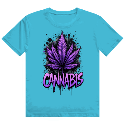 Heavy Cotton T-Shirt - Cannabis Leaf Art Print | Division420®