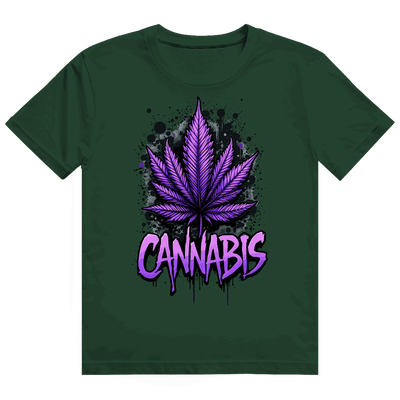 Heavy Cotton T-Shirt - Cannabis Leaf Art Print | Division420®