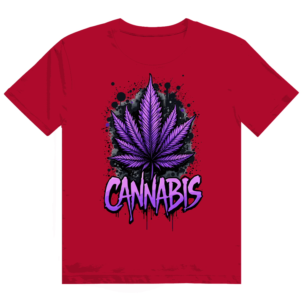 Heavy Cotton T-Shirt - Cannabis Leaf Art Print | Division420®