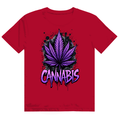 Heavy Cotton T-Shirt - Cannabis Leaf Art Print | Division420®
