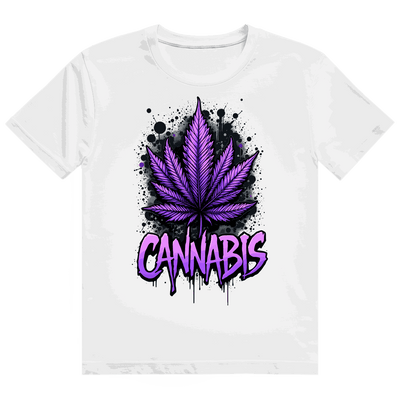 Heavy Cotton T-Shirt - Cannabis Leaf Art Print | Division420®