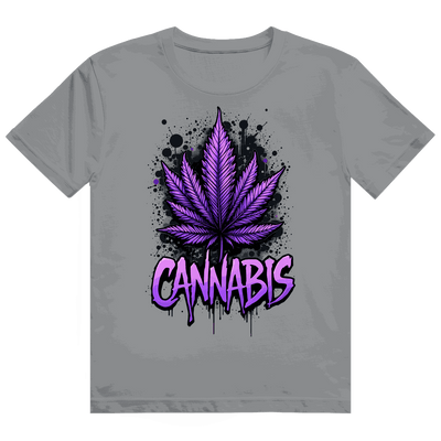 Division420 Heavy Cotton T-Shirt mit Cannabisblatt-Print und nachhaltiger Baumwolle