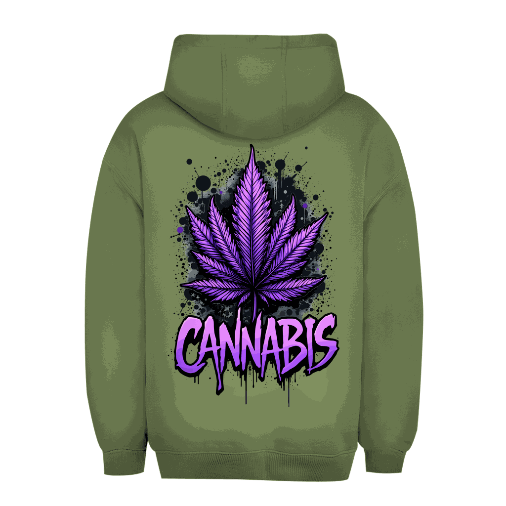 Unisex Oversize Hoodie - Cannabis Leaf Art Print | Division420®
