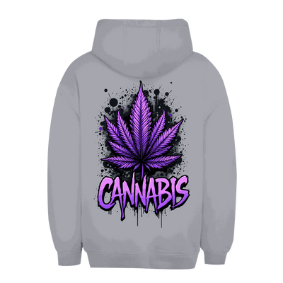 Unisex Oversize Hoodie mit Cannabisblatt-Print von Division420, Urban Style und nachhaltige Baumwollmischung