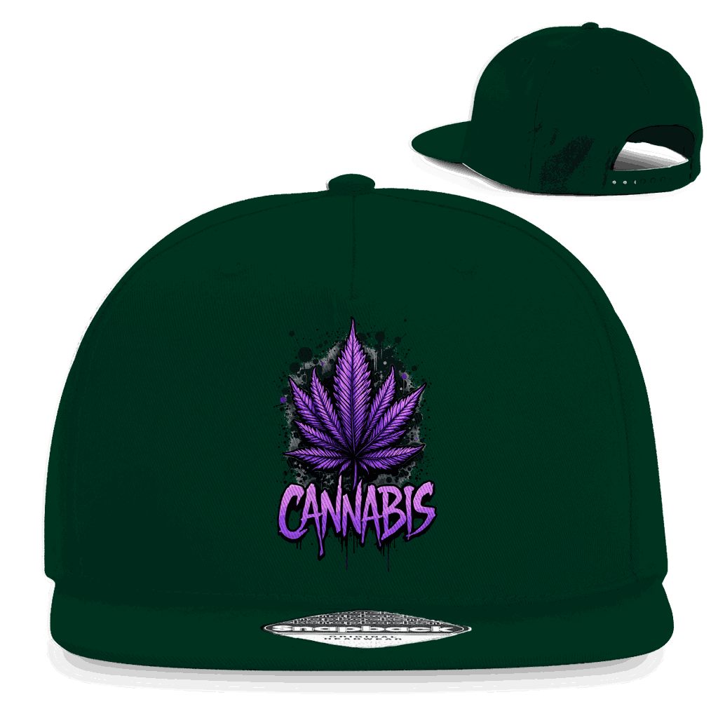 Snapback Rapper Cap - Cannabis Leaf Art Print | Division420®