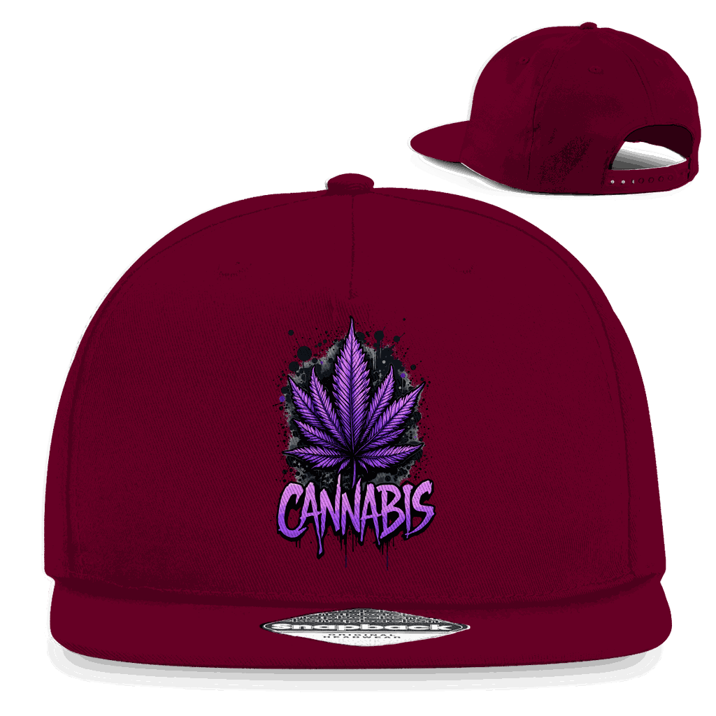 Snapback Rapper Cap - Cannabis Leaf Art Print | Division420®