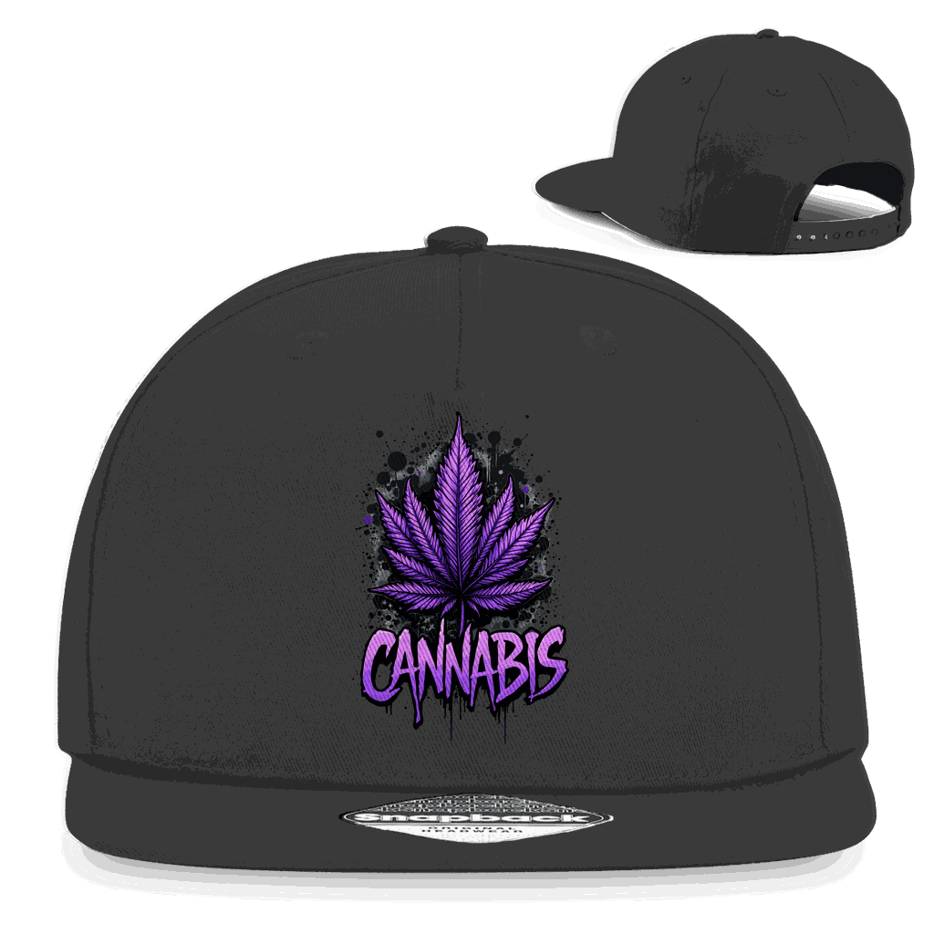 Snapback Rapper Cap - Cannabis Leaf Art Print | Division420®