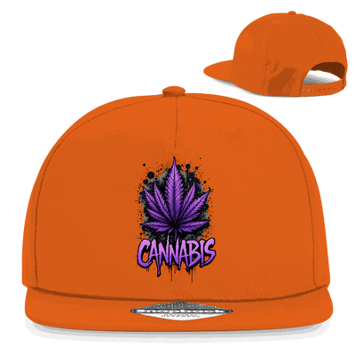 Snapback Rapper Cap - Cannabis Leaf Art Print | Division420®