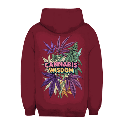 Unisex Oversize Hoodie von Division420 in Cannabis Wisdom Design mit Kapuze und Kängurutasche