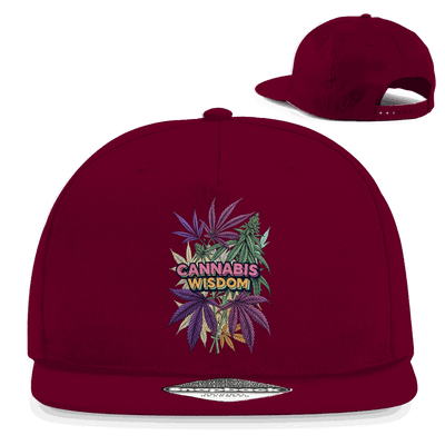 Division420 Snapback Rapper Cap mit Cannabis-Design, 100% Baumwoll-Twill, urbaner Streetwear-Style