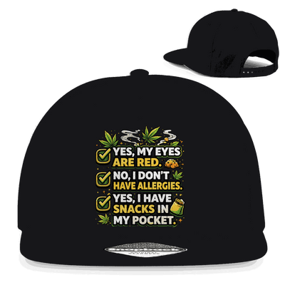 Division420 Snapback Rapper Cap aus Baumwoll-Twill mit Retro-Snapback-Verschluss und flachem Schirm
