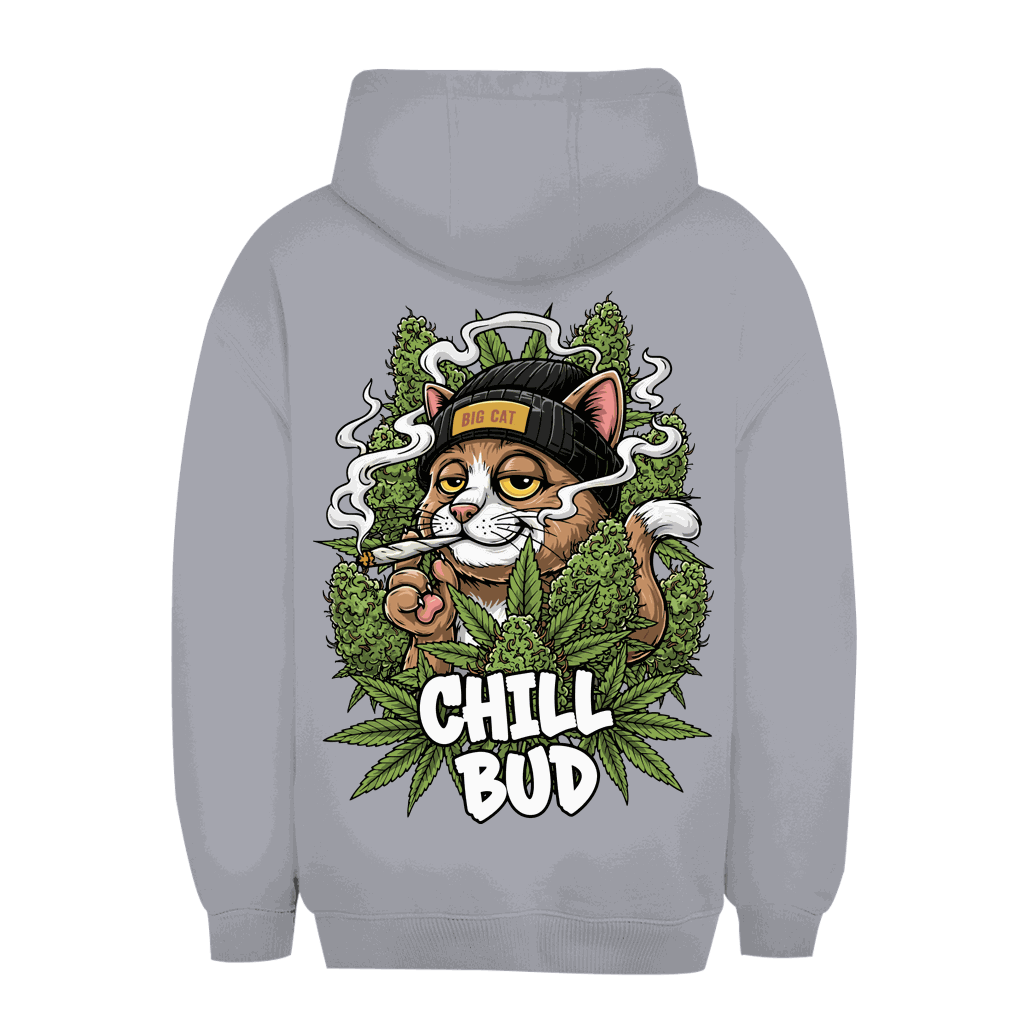 Unisex Oversize Hoodie Chill Bud von Division420 mit lockerem Schnitt und Kapuze
