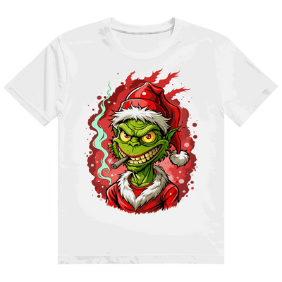 Division420 Heavy Cotton T-Shirt mit Christmas Grinch Motiv, hochwertig und nachhaltig