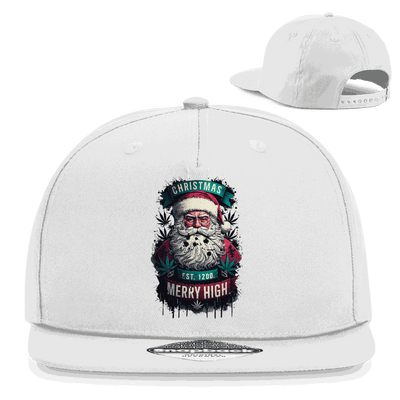 Schwarze Snapback Cap mit flachem Schirm und Weihnachtsdesign von Division420