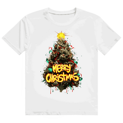 Heavy Cotton T-Shirt mit Weihnachtsbaum-Design von Division420, aus 100% ringgesponnener Baumwolle