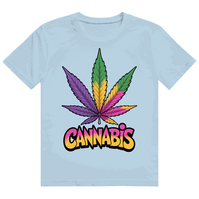Heavy Cotton T-Shirt - Colorful Cannabis Leaf | Division420®