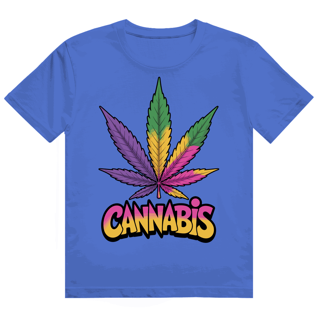 Heavy Cotton T-Shirt - Colorful Cannabis Leaf | Division420®