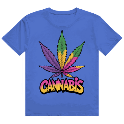 Heavy Cotton T-Shirt - Colorful Cannabis Leaf | Division420®