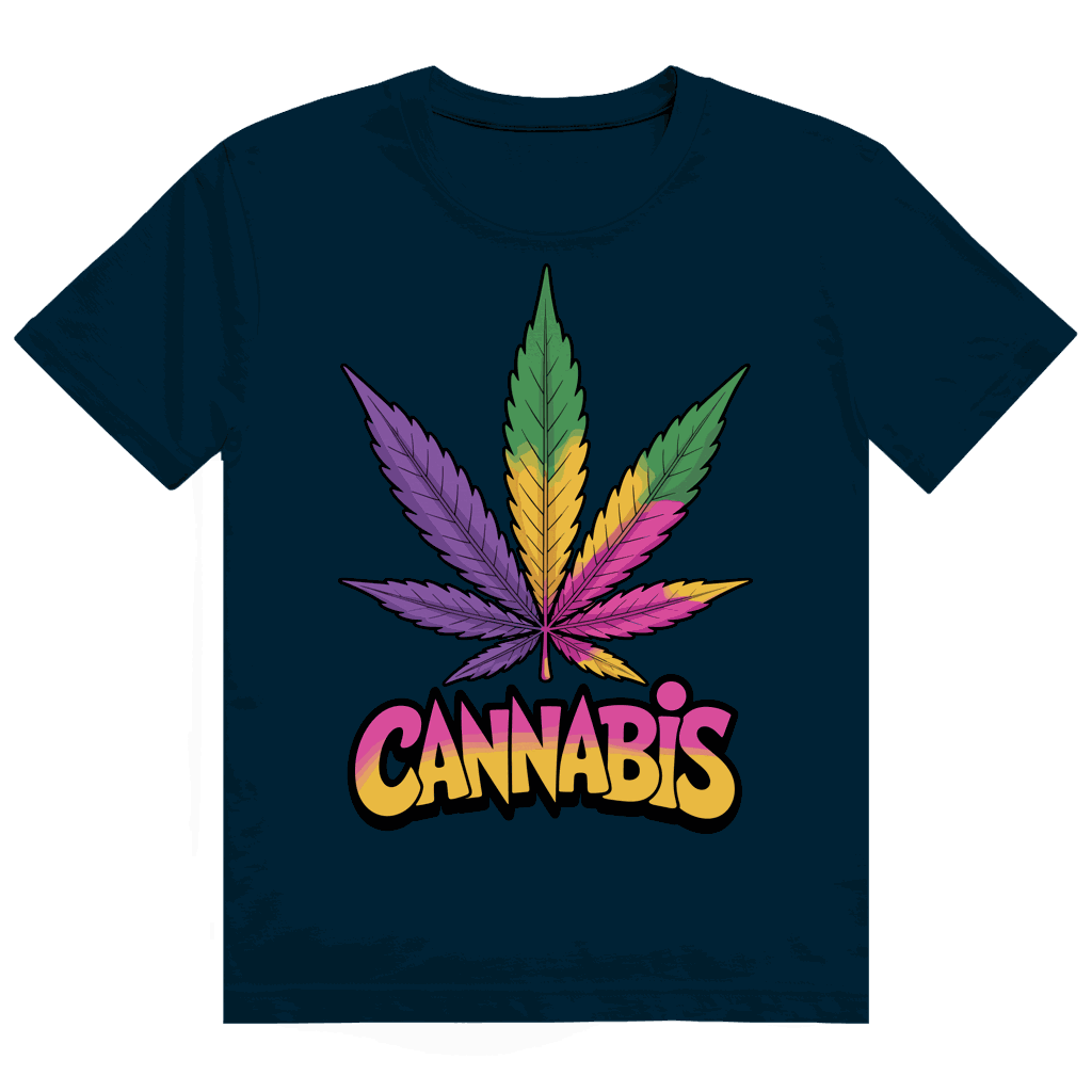 Heavy Cotton T-Shirt - Colorful Cannabis Leaf | Division420®