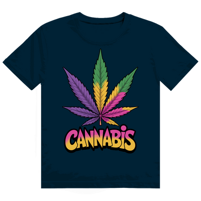Heavy Cotton T-Shirt - Colorful Cannabis Leaf | Division420®