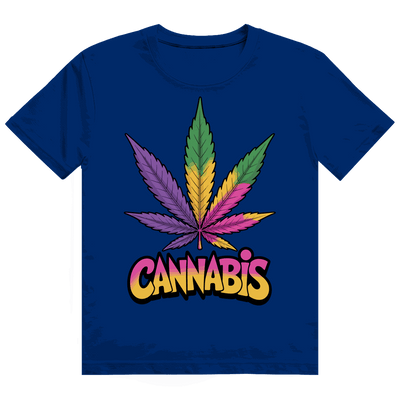 Heavy Cotton T-Shirt - Colorful Cannabis Leaf | Division420®