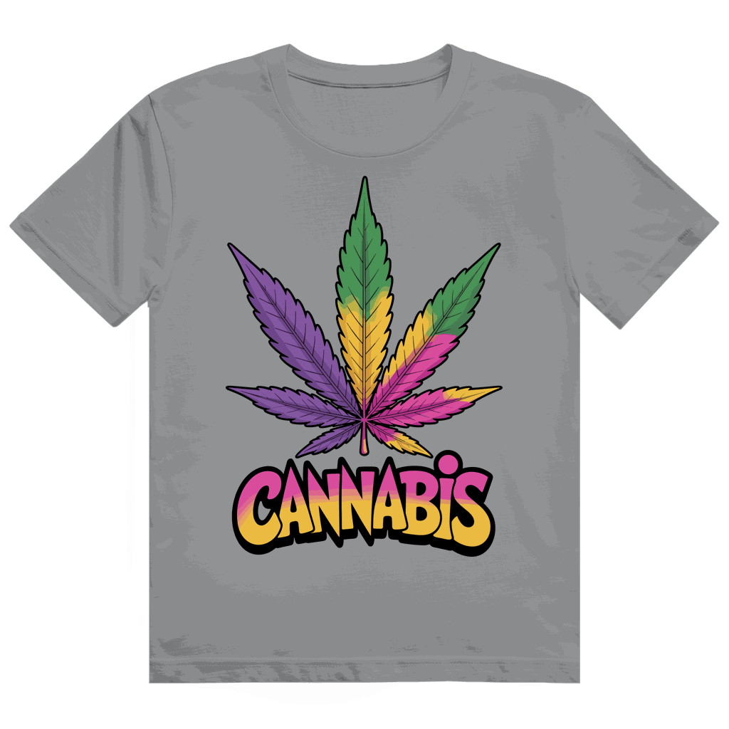 Heavy Cotton T-Shirt - Colorful Cannabis Leaf | Division420®