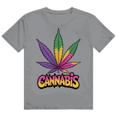Heavy Cotton T-Shirt - Colorful Cannabis Leaf | Division420®
