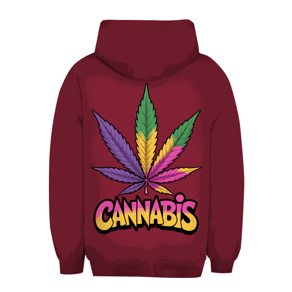 Unisex Oversize Hoodie - Colorful Cannabis Leaf | Division420®
