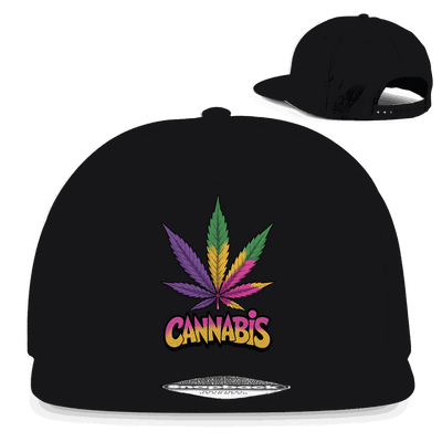 Snapback Rapper Cap - Colorful Cannabis Leaf | Division420®