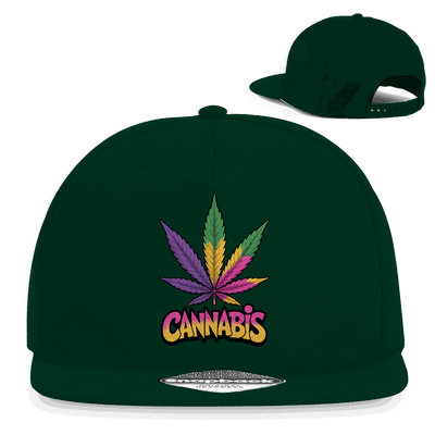 Snapback Rapper Cap - Colorful Cannabis Leaf | Division420®