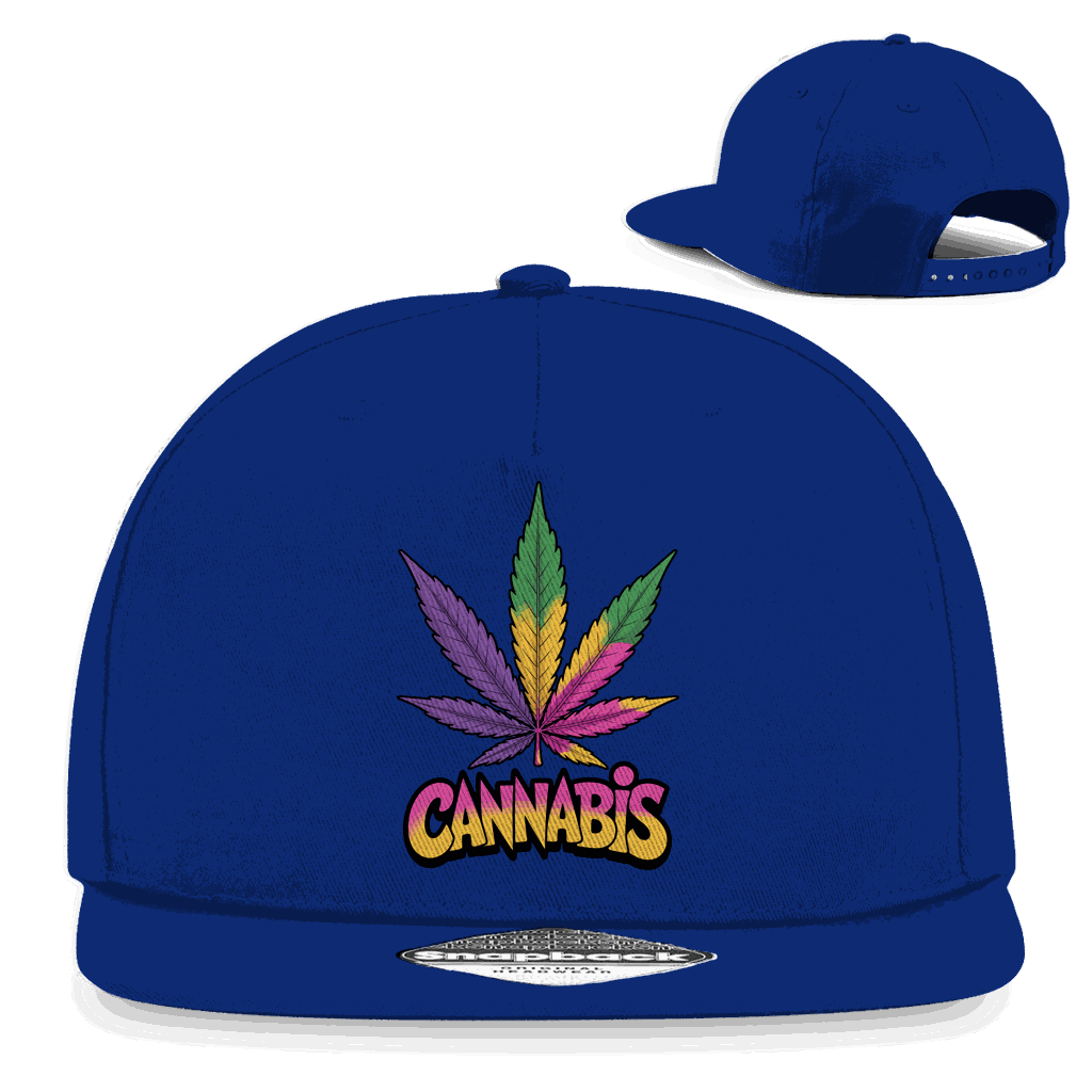 Snapback Rapper Cap - Colorful Cannabis Leaf | Division420®